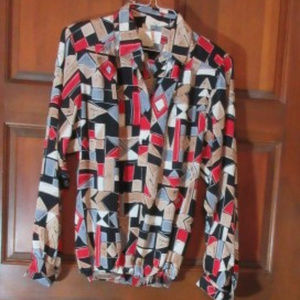 Long Sleeve Polyester Blouse by DA-RUE Size 10